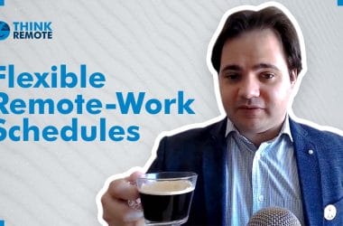 Luis discusses flexible remote work schedules during his coffee chat