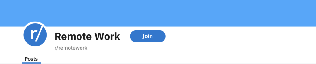 Remote Work Reddit channel