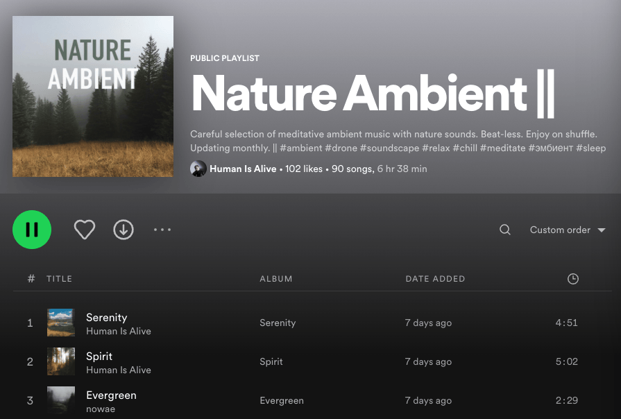 Nature ambient