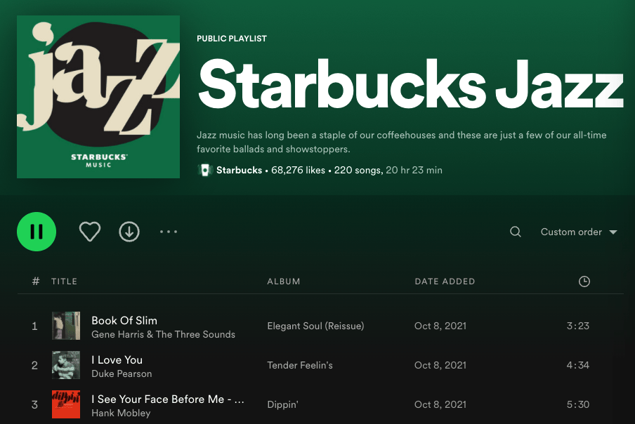 Starbucks jazz