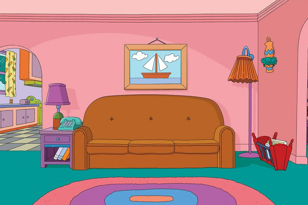 Simpson couch virtual background