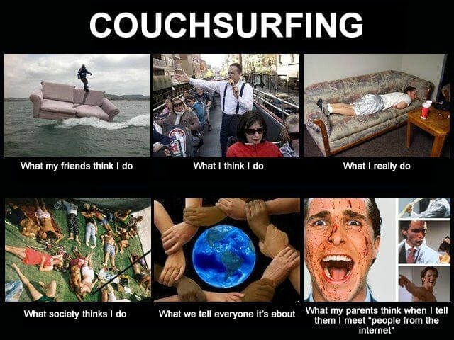 Couchsurfing meme