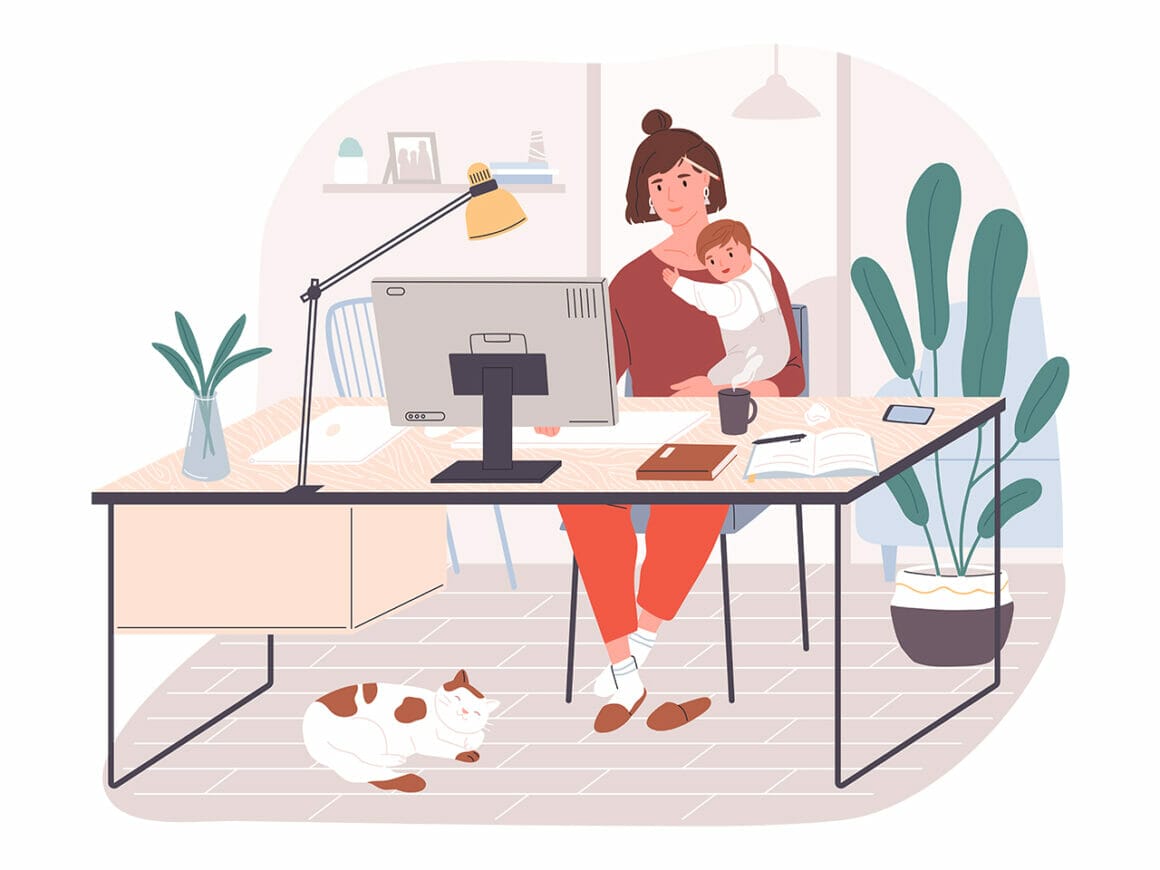 work from home with a newborn