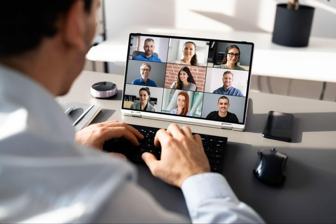 Virtual team meeting