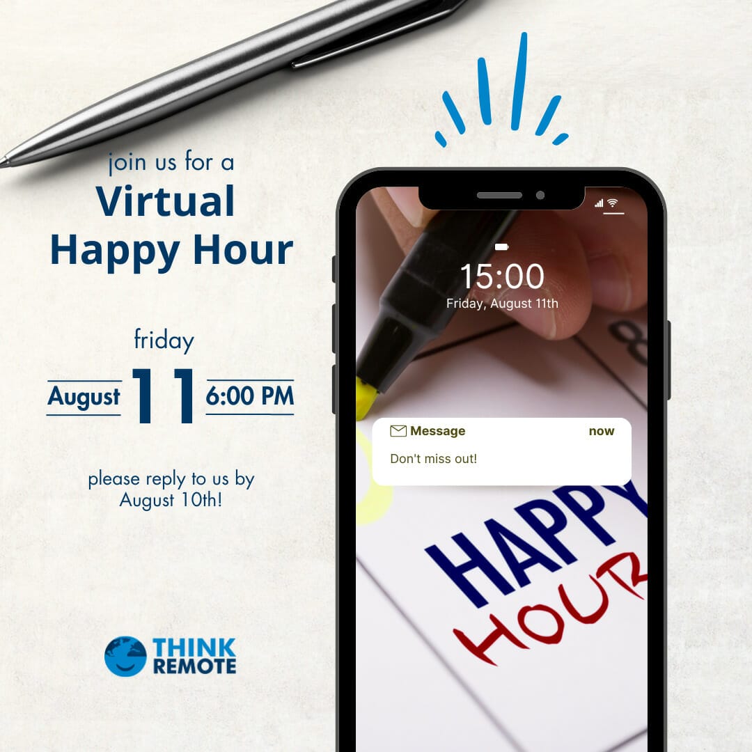 Join virtual happy hour invitation 