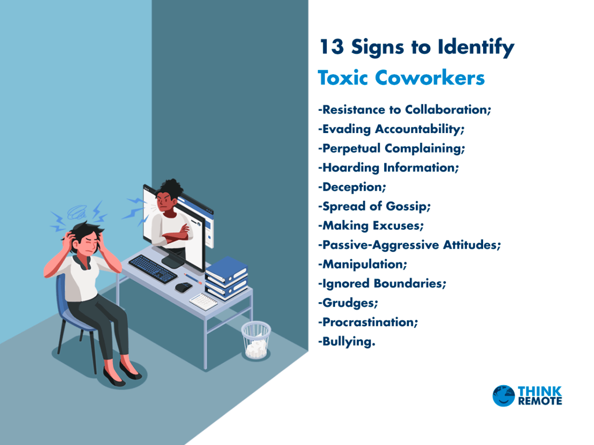 signs to identify toxic coworkers